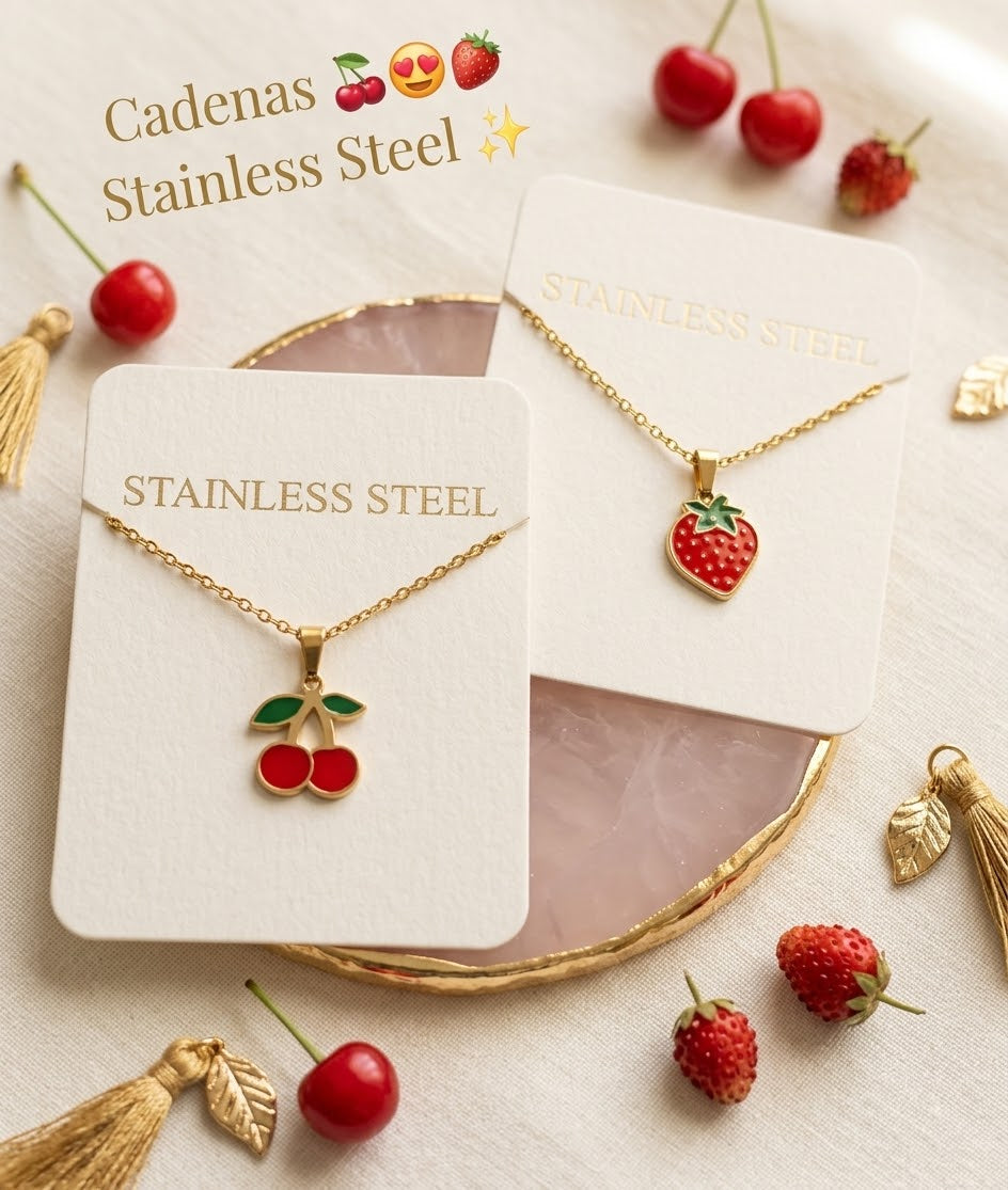 Cadena de cherry (dorada) 🍒