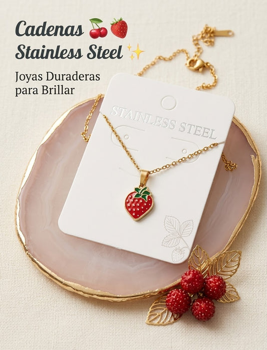 Cadena de fresa 🍓 (dorado)