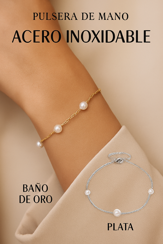 Pulsera de Mano de Perlas