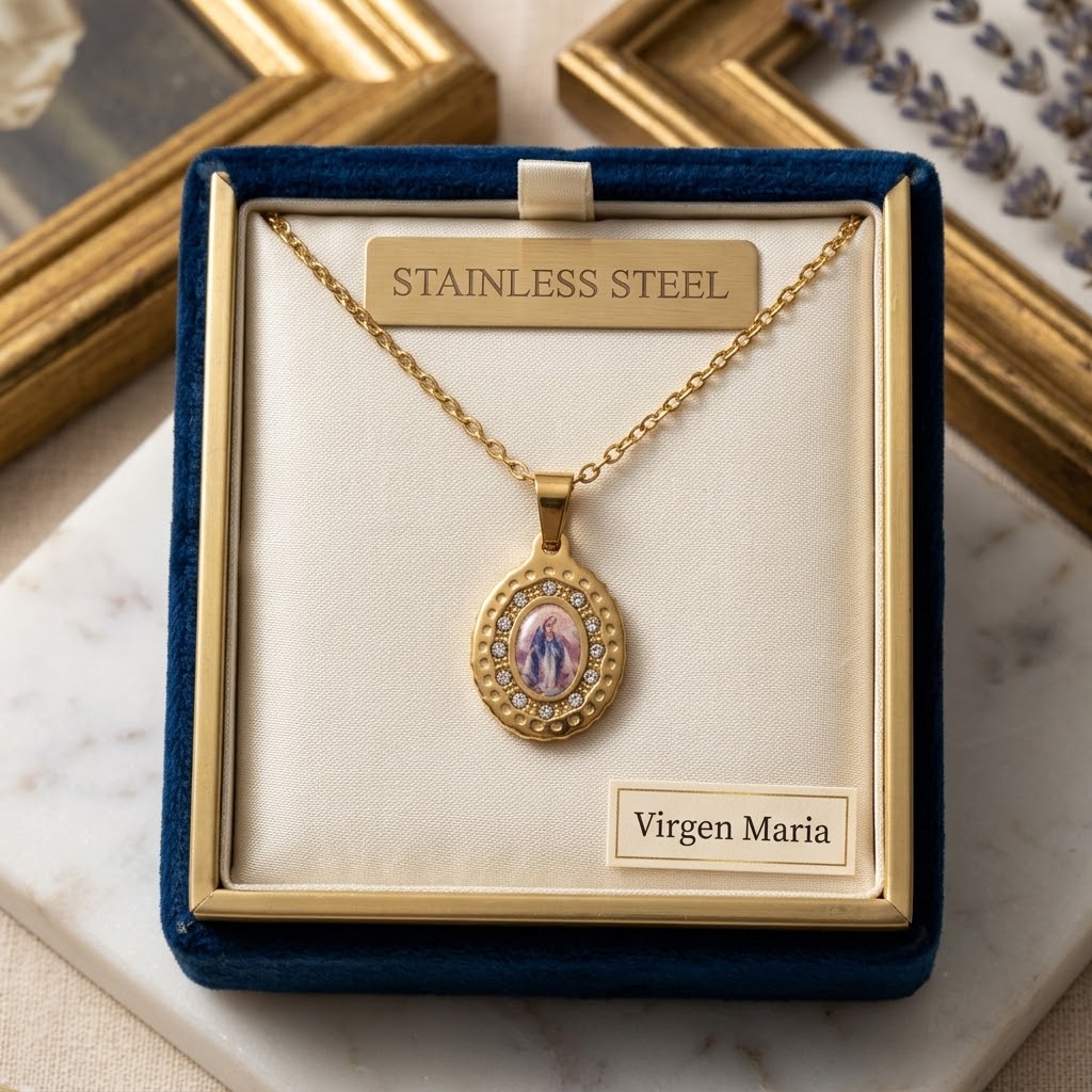 Cadena virgen maría 🙏🏼 (dorado)