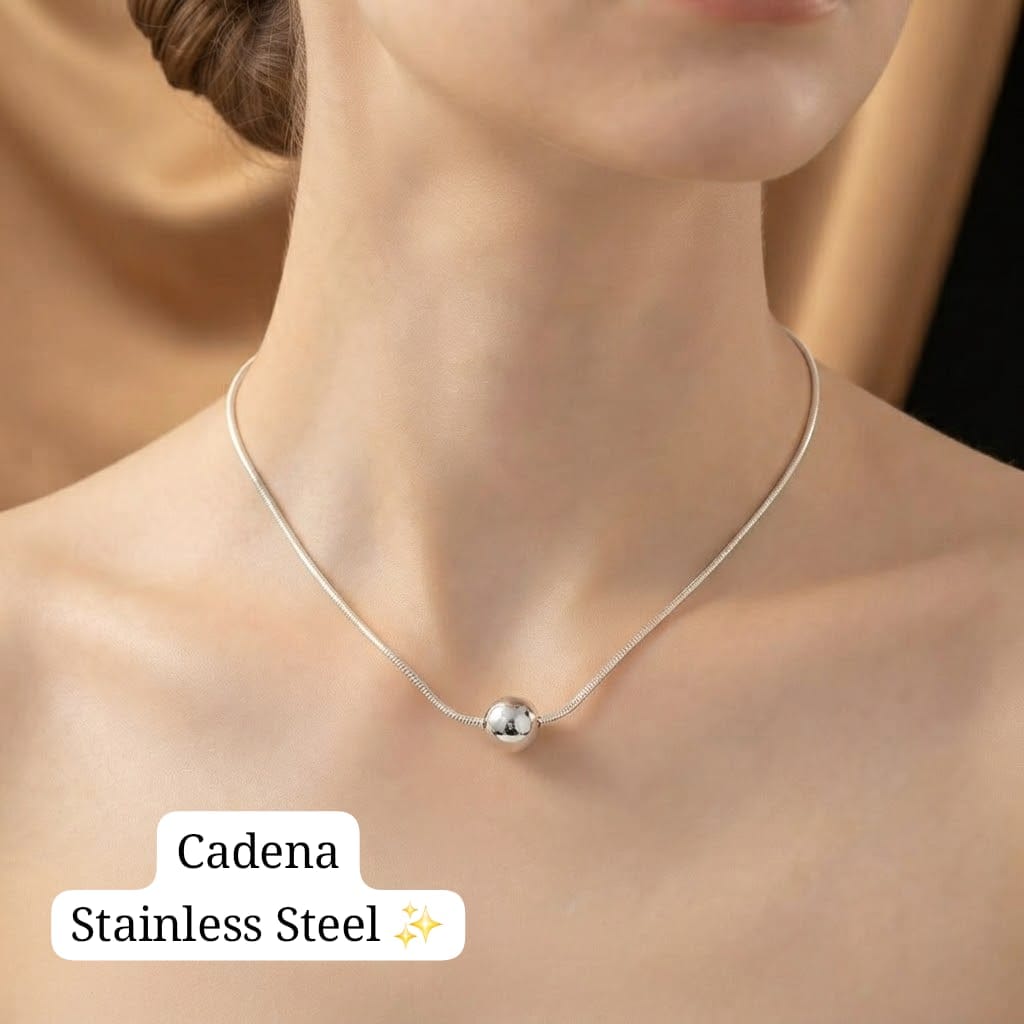 Cadena sencilla bola (plata)✨️