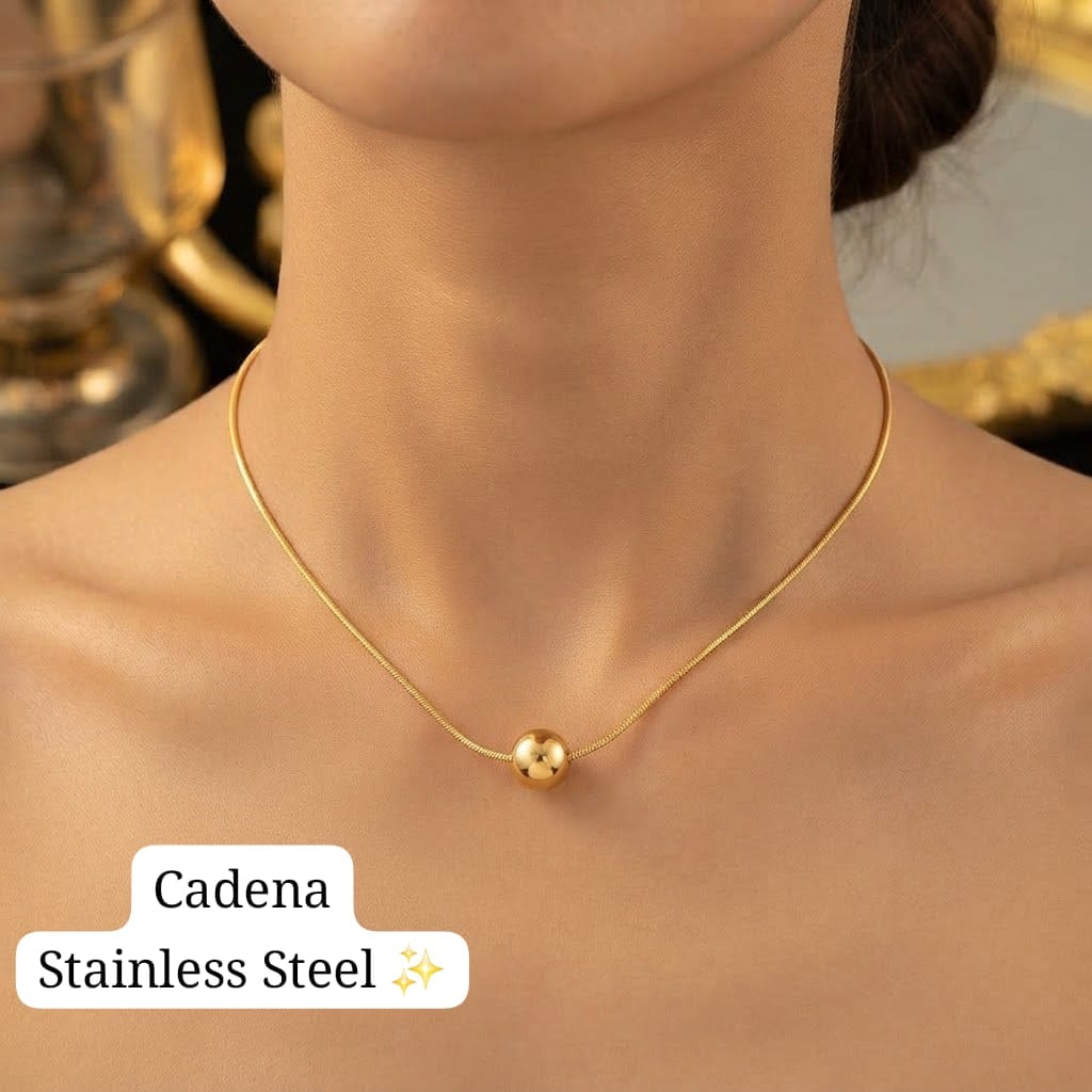 Cadena sencilla bola (Dorado) ✨️