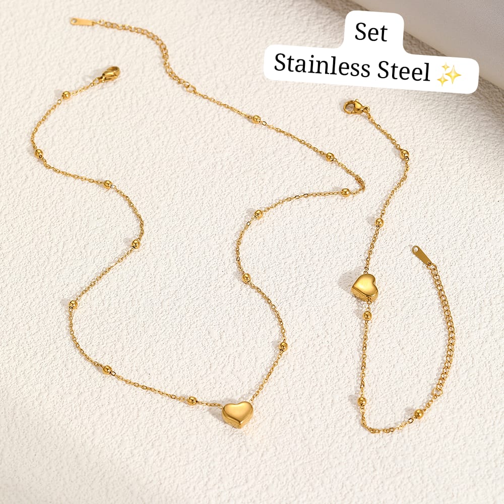 Set de Corazon (Dorado) 💖✨️