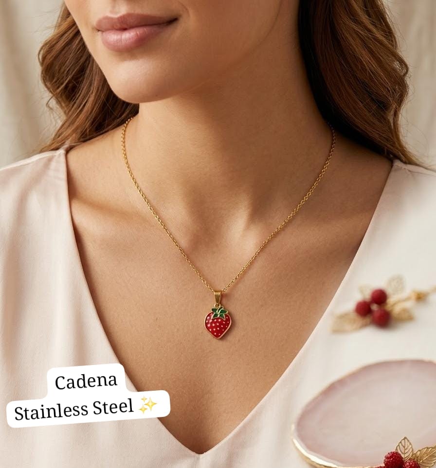 Cadena de fresa 🍓 (dorado)