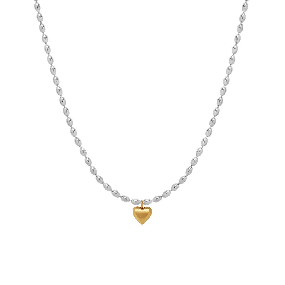 Set de corazón 2 tono (plata)✨️