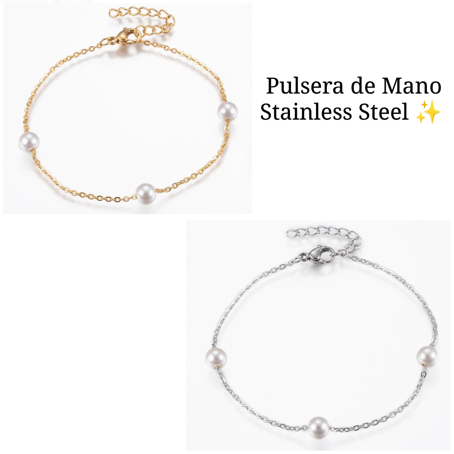 Pulsera de Mano de Perlas