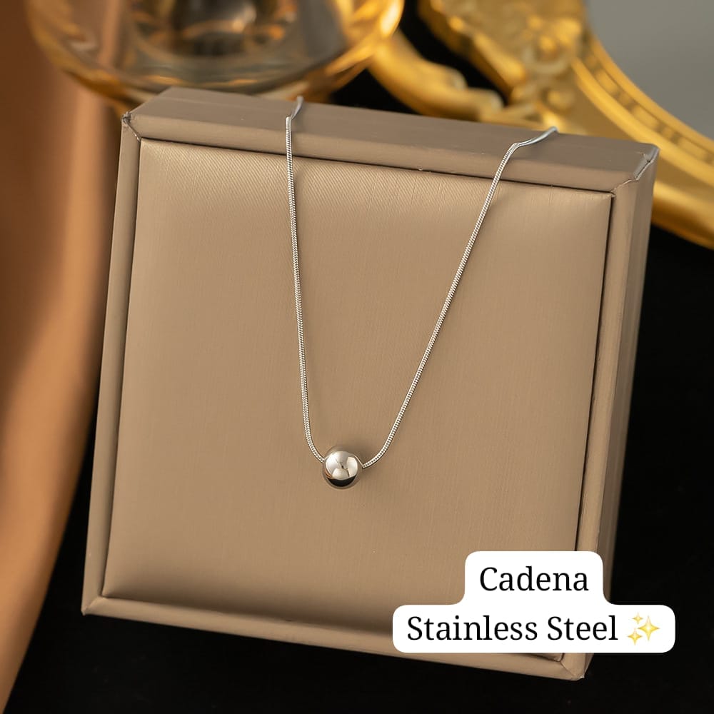 Cadena sencilla bola (plata)✨️