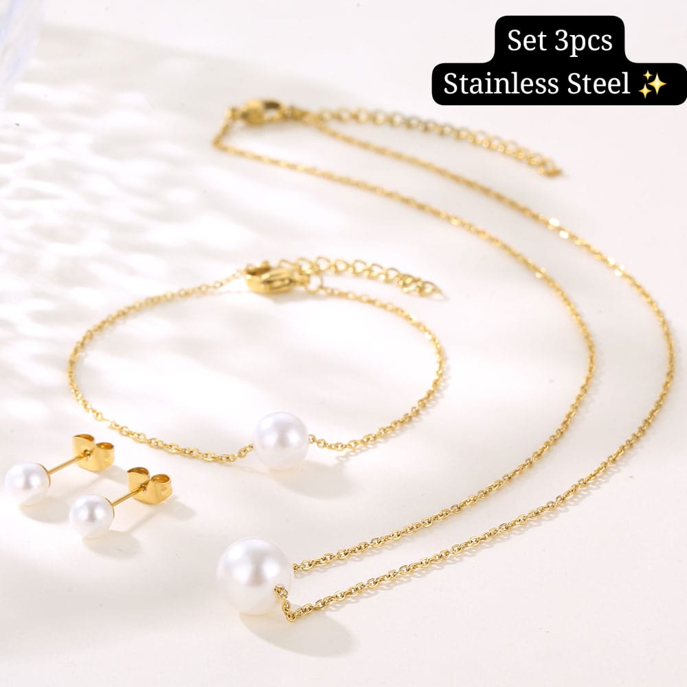 Set 3 pcs Perla (Dorado) ✨️